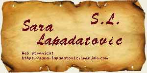 Sara Lapadatović vizit kartica